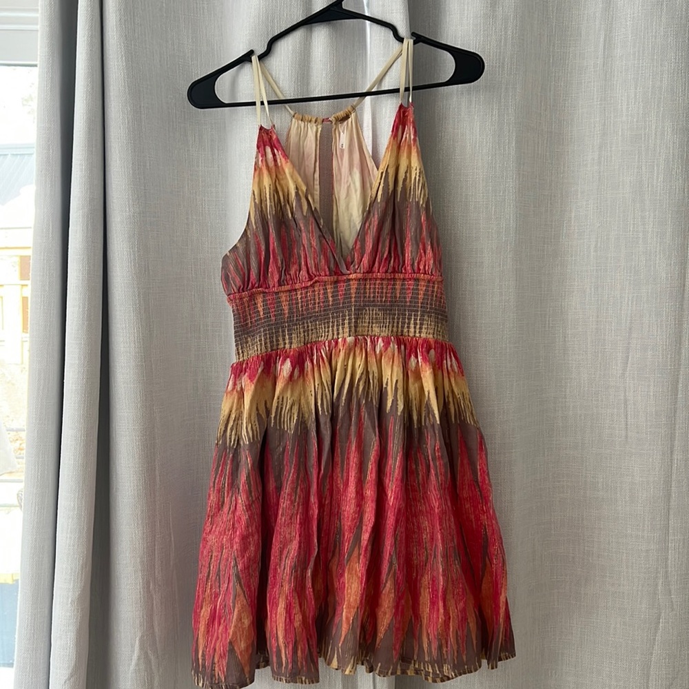 Free people mini dress multicolored